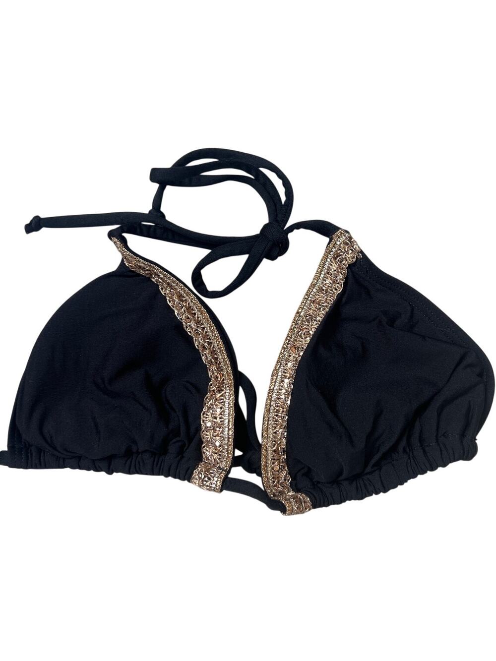 Mali Swimwear BikingTop  Black Strap Small
